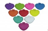 Accessoire sac à main, lot de bourse POCHI coeur en silicone, tres fashion