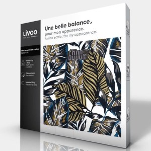 Pèse-personne électronique - LIVOO DOM382FE - Plateau en verre
