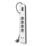 Multiprise parafoudre Belkin - 4 prises et 2 ports USB2.0 - 525 joules de protection