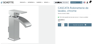 Destockage lots de mitigeur salle de bain/Douche SCHUTTE neuf