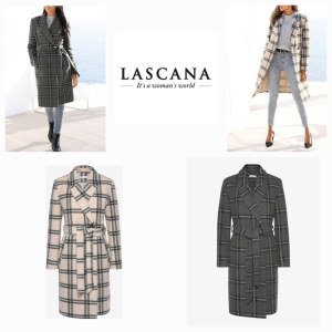 050074 Manteau à carreaux pour femme par Lascana