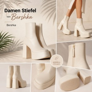 060152 Bottines femme à plateforme Bershka