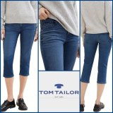 020289 Pantacourt en jean femme Tom Tailor