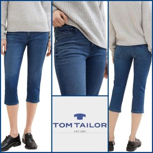 020289 Pantacourt en jean femme Tom Tailor