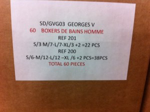 BOXERS DE BAIN SLIPPES GEORGE V