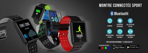 Montre connectée sport-Bracelet intelligent FITNESS 4 COULEURS