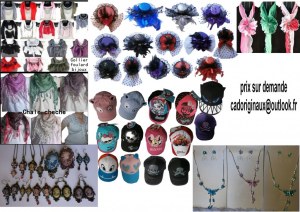 Collier foulard chale chapeau casquette parure camé