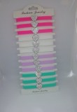Bracelet silcone et coeur en strass