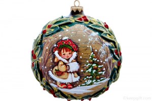 Boules de Noël en verre fabrication artisanal.