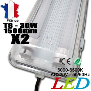 PLAFONNIER DOUBLE NEON LED 2X30W