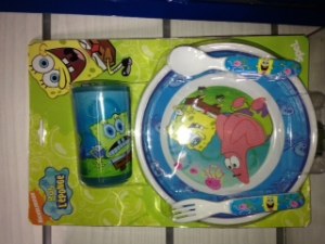 SERVICE MELAMINE 4 PIECES BOB L EPONGE