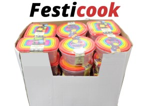 LOT DE BOITES HERMETIQUES ARC EN CIEL GRANDS MODELES 3.00 TTC