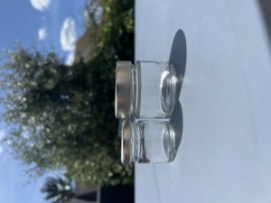 Vent pots en verre hermétiques avec capuchon argenté (en gros)