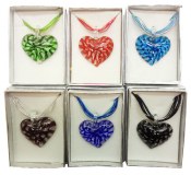 Lot de 6 pendentifs en verre