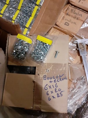 Vends stock de visserie boulonnerie rondelle clavette goupille