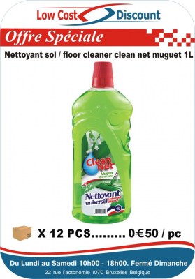 Clean net  Nettyant Sol 1L  3ref  ( Muguet , citron , lavande )