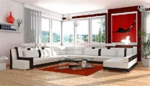 Canapé design cuir ou tissu, lit en cuir