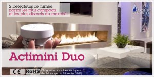 Set de 2 mini detecteurs de fumee