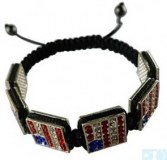Grossiste, fournisseur et fabricant CB19/bracelet en crystaux carre avec drapeaux USA