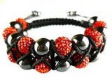 Grossiste, fournisseur et fabricant CB10/bracelet en cristal, macramé et Ematite noire...