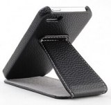 Grossiste,fournisseur chinois : Tricoter Etui en cuir PU grain avec support pour iPhone 5