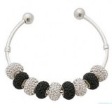 Grossiste, fournisseur et fabricant CB38/bracelet bicolore plaque argent et crystal