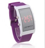 Mous en silicone bracelet montres bracelet rouge conduit