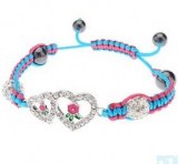 Grossiste, fournisseur et fabricant CB39/bracelet avec petit coeur en crystaux et macrame