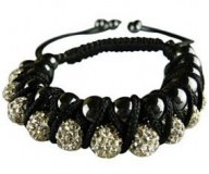 Grossiste, fournisseur et fabricant CB13/bracelet en cristal, macramé et Ematite noire...