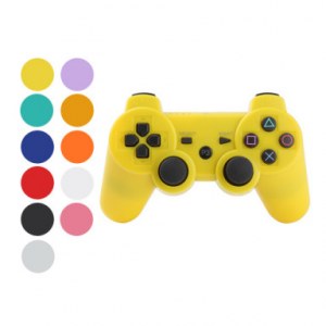 Manette USB DualShock sans fil rechargeable pour PS3- Rose,jaune