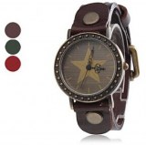 Grossiste montre tendance vintage avec bracelet en cuir veritable