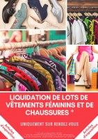 Liquidation de lot de vêtements féminins et de chaussures