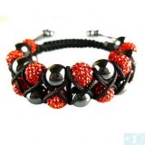 Grossiste, fournisseur et fabricant CB10/bracelet en cristal, macramé et Ematite noire...