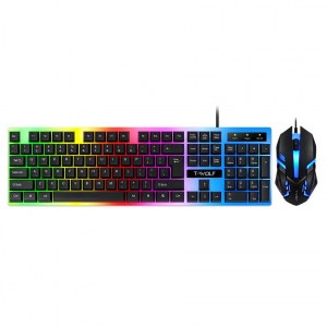 CLAVIER DE JEU ILLUMINÉ POUR GAMERS + SOURIS TF230