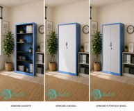 ARMOIRE METAL RIDEAUX DOUBLE