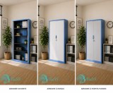ARMOIRE METAL RIDEAUX DOUBLE