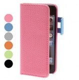 Les ruches étui en cuir PU modèle avec fente pour carte et Hang corde pour iPhone 5