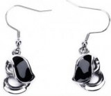 Boucle d'oreille acier et pierre semi precieuse