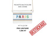 POCHETTE MULTICOLORE AVEC CHAINE