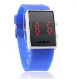 Bande en silicone quelques sports rouge de style montre-bracelet a conduit