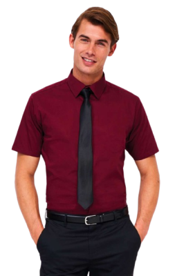 Chemise homme à manches courtes griffée