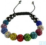 Grossiste, fournisseur et fabricant CB3/bracelet en cristaux multicolore, macramé et Em...