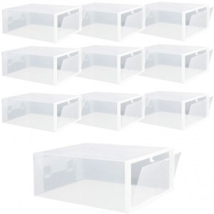 10x BOÎTE À CHAUSSURES CONTENEUR À RABAT RÉCIPIENT SB-10