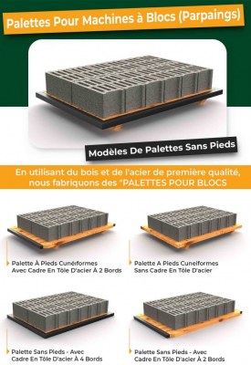 Palettes En Bois Pour Machines à Blocs De Béton