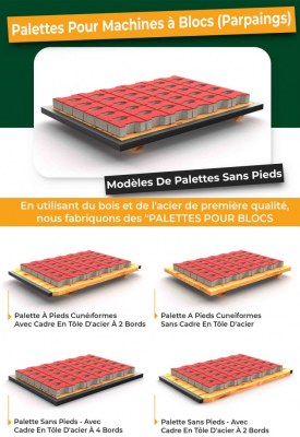 Palettes En Bois Pour Machines à Pavés De Béton