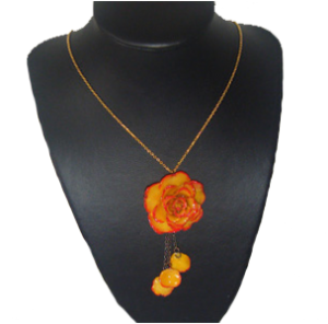 VERITABLE BOUTON DE ROSE MONT2E SUR BIJOUX