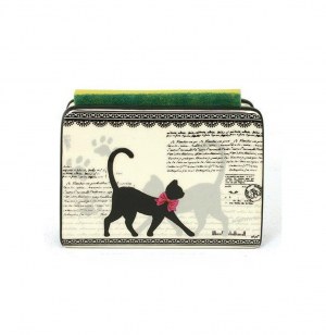 Porte savon - eustache - support éponge chat