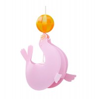 Suspension otarie - luminaire - rose / orange