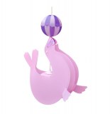 Suspension otarie - luminaire - rose / violet