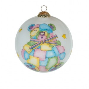 1944 Boules de Noël en verre soufflé peintes à la main (déco d'art pour marchés de Noël...)